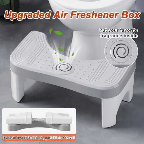 Recximi Black Toilet Stool Poop Stool Squat Adult, Toilet Foot Rest Step Stool for Adults, Portable Bathroom Stool for Pooping, Portable Squatting Toilet Stand for Feet, Healthy Gifts, Black - Image 3