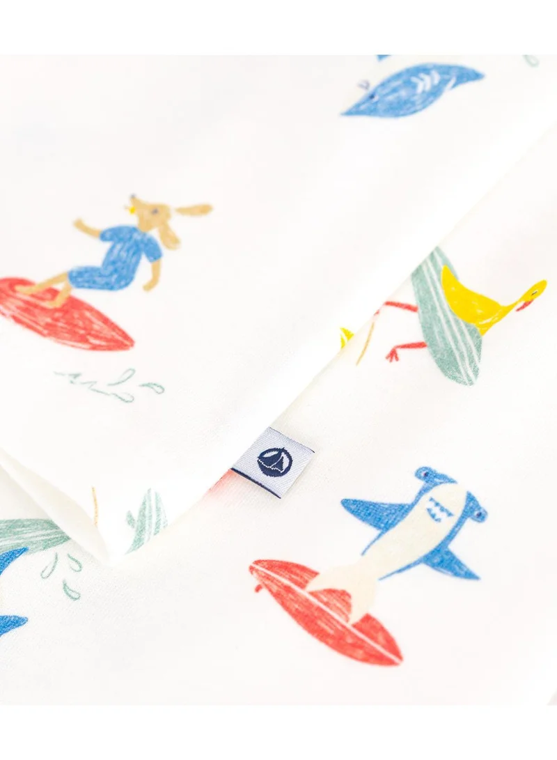 Petit Bateau Children's long-sleeved surfer print cotton pyjamas