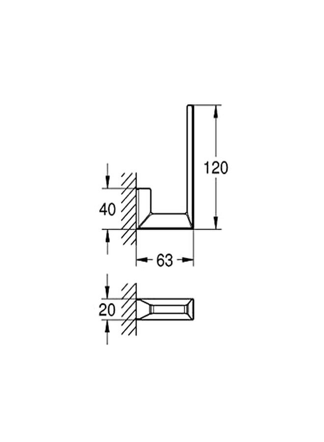 Grohe 40784000 Selection Cube Spare Toilet Paper Holder, Starlight Chrome - Image 5
