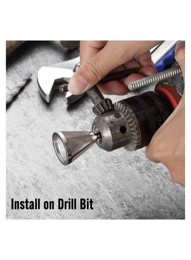 Realfrog Triangle Shank Deburring Tool, Burr Remove Tool External Chamfer Drill Bit External Stainless Steel Suitable for All Kinds of Chuck Drill Tools Quickly Repairs Damaged Bolts 2Pcs - Image 4