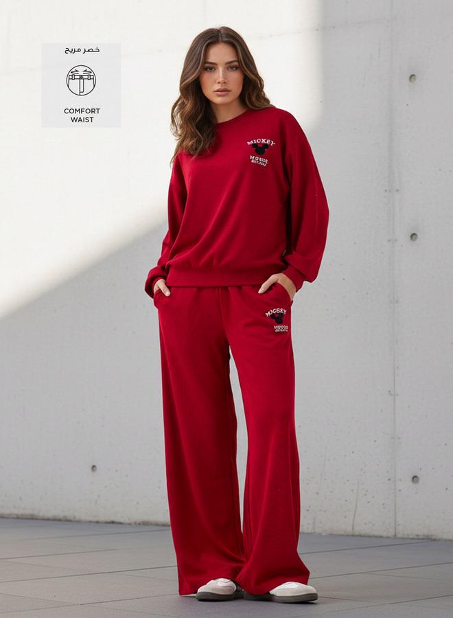 SP Characters Mickey Mouse Comfort Waist Track Pants - Image 2