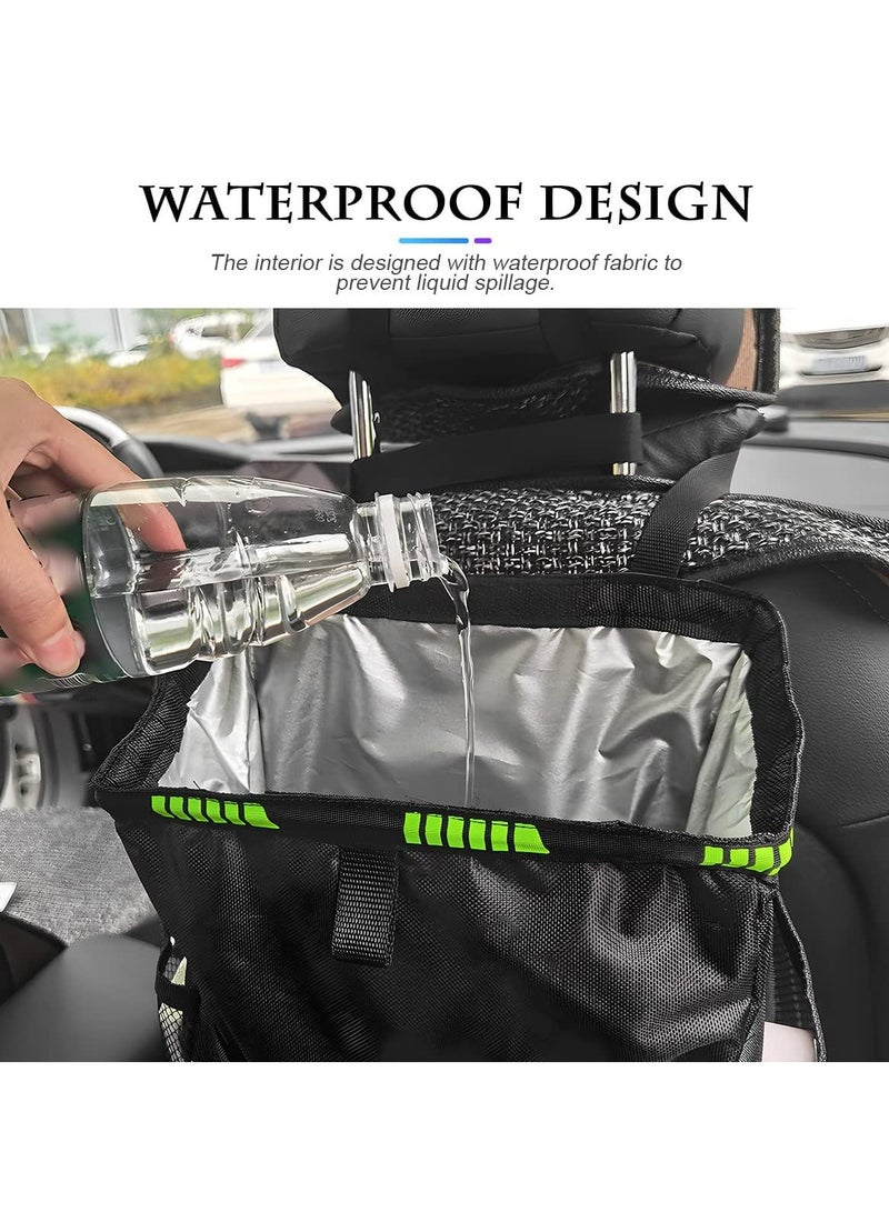 CMGTYYD Hanging Car Trash Can, Waterproof Leakproof Oxford Auto Garbage Bag with Storage Pockets, Vehicle Multi-use Organizer for Outdoor Traveling, Foldable Trash Bin Universal for Truck, Suv, Home - Image 2