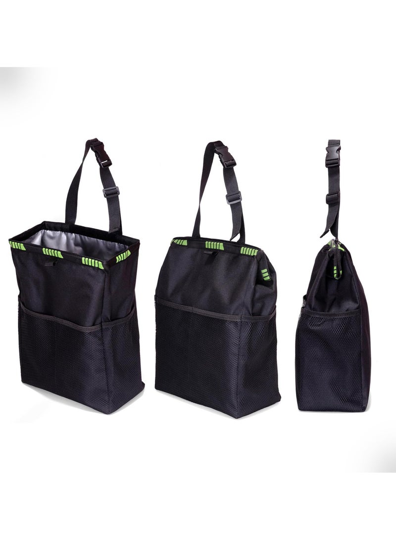 CMGTYYD Hanging Car Trash Can, Waterproof Leakproof Oxford Auto Garbage Bag with Storage Pockets, Vehicle Multi-use Organizer for Outdoor Traveling, Foldable Trash Bin Universal for Truck, Suv, Home - Image 4