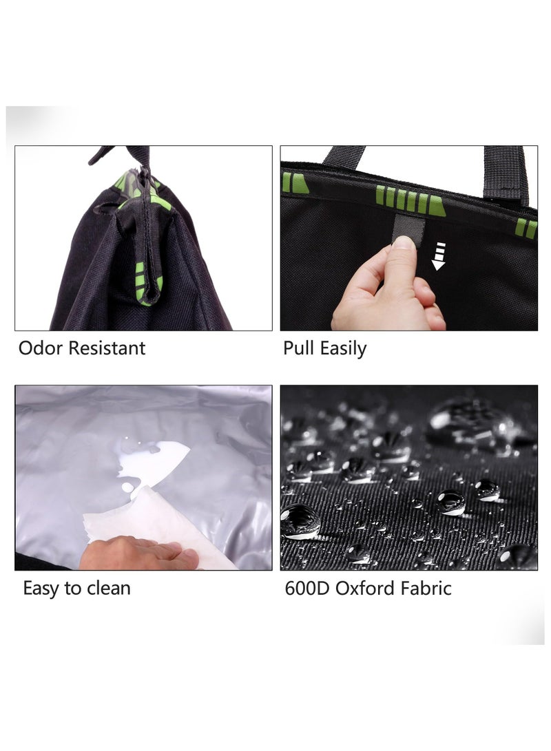 CMGTYYD Hanging Car Trash Can, Waterproof Leakproof Oxford Auto Garbage Bag with Storage Pockets, Vehicle Multi-use Organizer for Outdoor Traveling, Foldable Trash Bin Universal for Truck, Suv, Home - Image 5