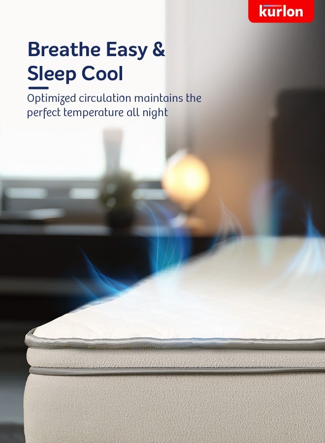 Kurlon Executive Bonnell Spring  | Rebonded Foam | Bonnell Spring Mattress | Spine and Back Support |Orthopedic Mattress | Neem Fresche Technology | Super King  Size (200L x 200W x 20H cm) | 10 Nights Trial - Image 5
