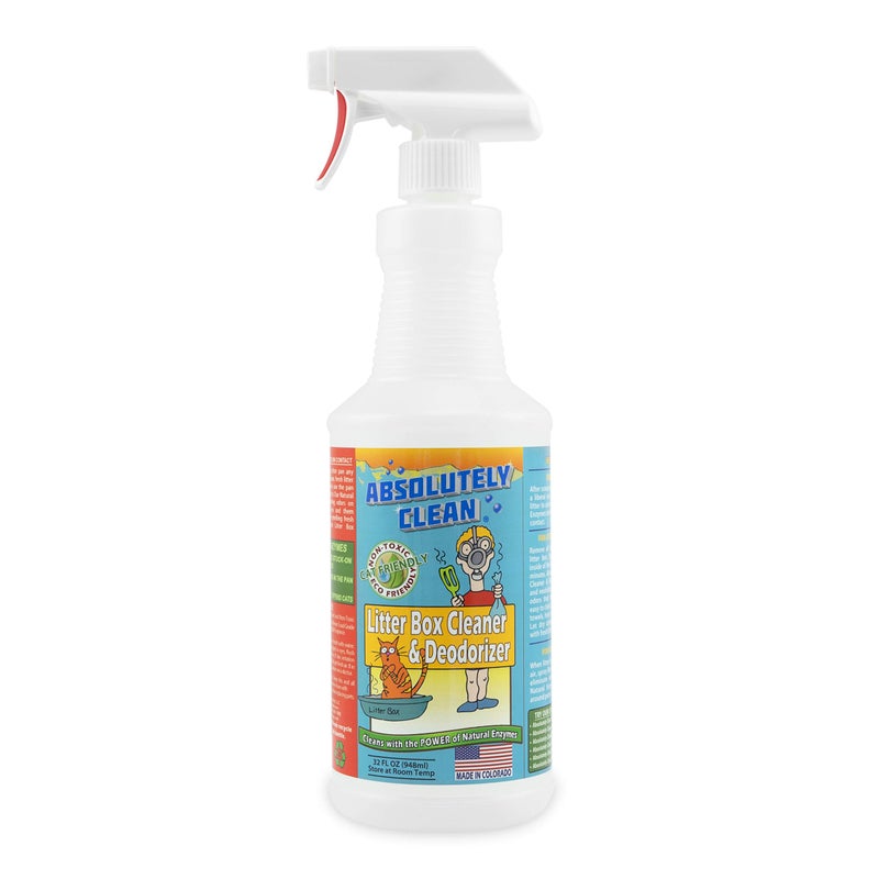 Absolutely Clean Litter Box Cleaner and Deodorizer Eliminate Odors Quickly Neutralizes Urine and Feces Odors in The Air and The Box Make Litter Last Longer