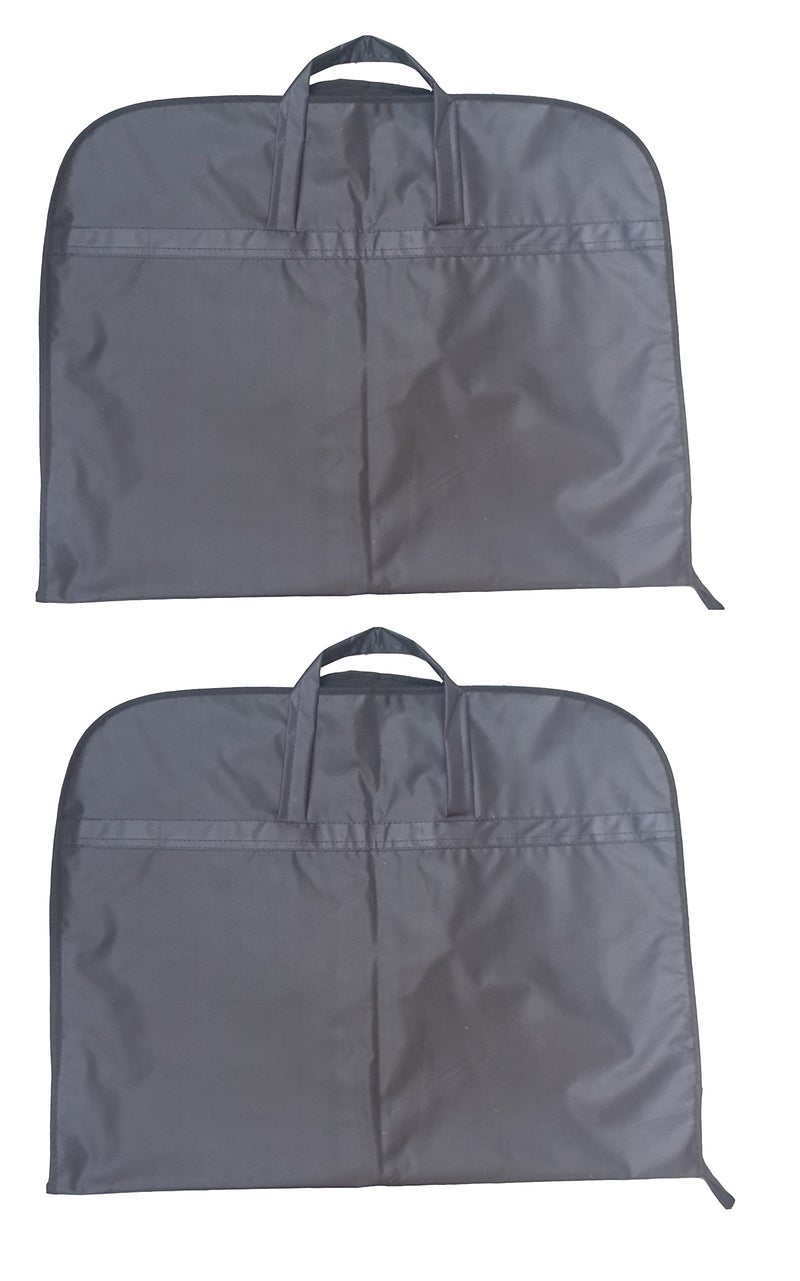 Demoda Black Premium Waterproof Polyester Suit Cover/Dress Cover/Garment Cover/Jacket/Wardrobe Organizer Travel Garment Bag With Zip(Set of 2-Black-38") (without hanger) - Image 1