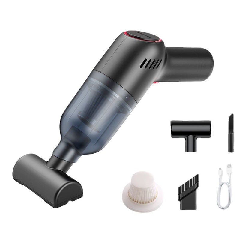 Cross-border car vacuum cleaner car wireless charging car home handheld small car mini high-power suction wireless green - Image 3