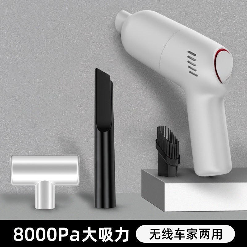 Cross-border car vacuum cleaner car wireless charging car home handheld small car mini high-power suction wireless green - Image 4