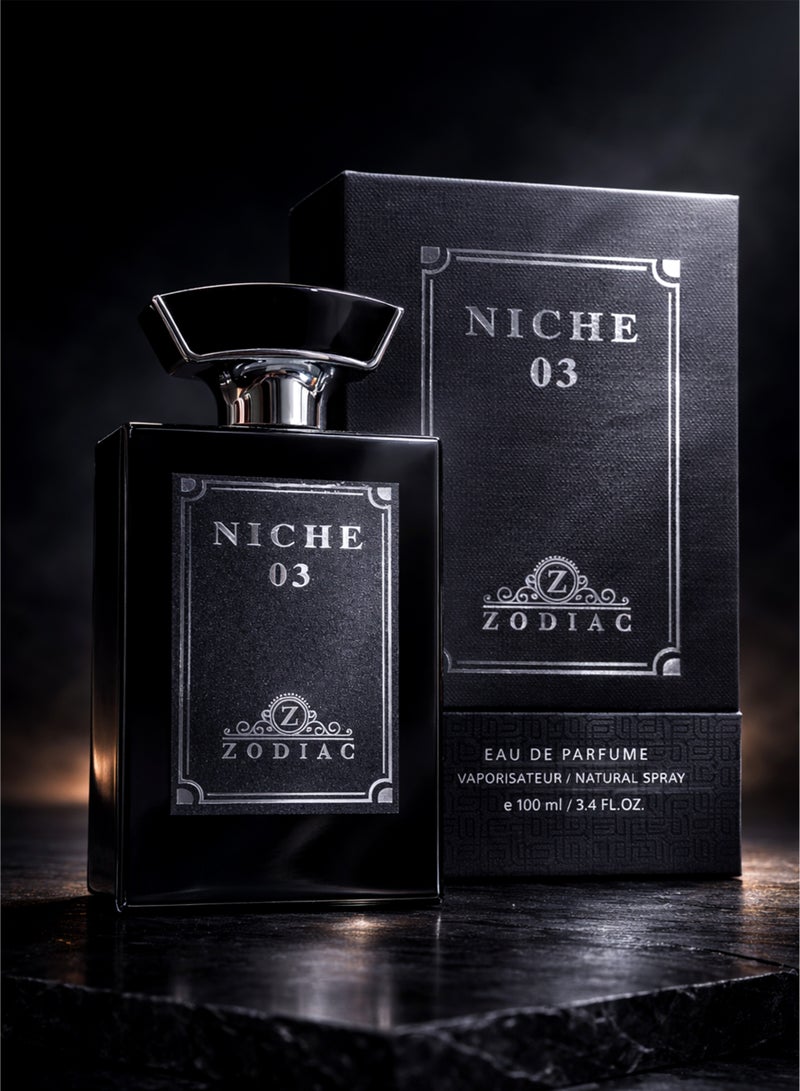 زودياك عطر زودياك نيش 03 أو دو بيرفيوم 100 مل | عطر رجالي فاخر بنفحات أوزونية ومائية وزهرة السوسن والعنبر | رائحة خشبية منعشة تدوم طويلاً - Image 5