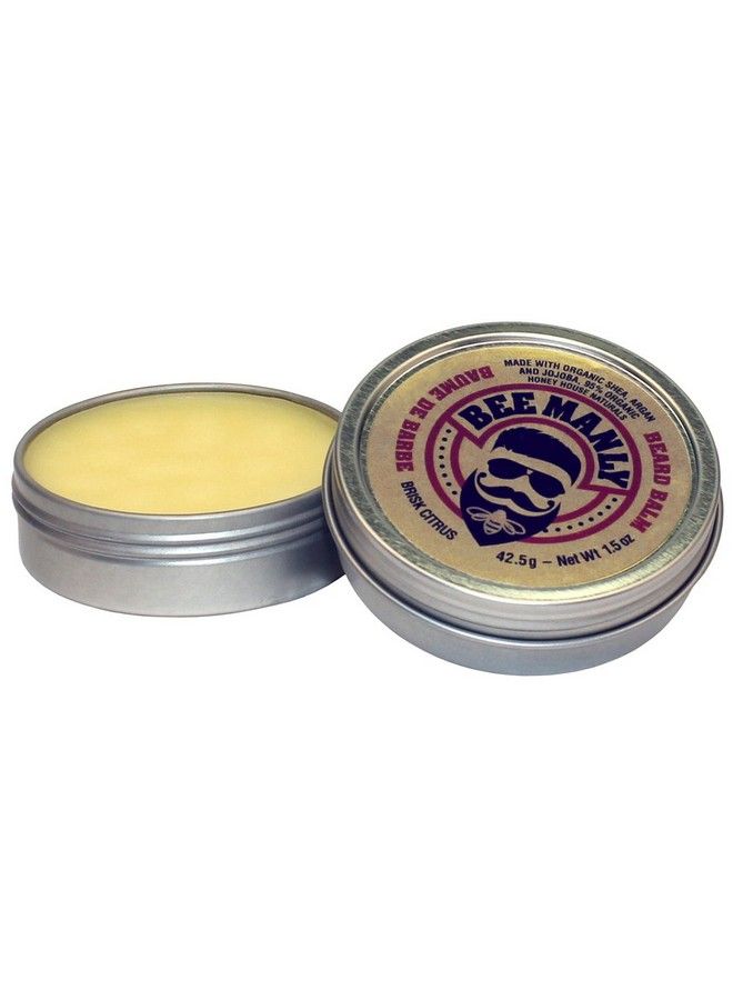 Bee Manly Honey House Naturals Beard Balm Rugged Mint 1.5 Ounce Round Travel Size Tin All Natural Ultra Moisturizing Beard Balm Infused With Essential Oils And Butters - Image 3