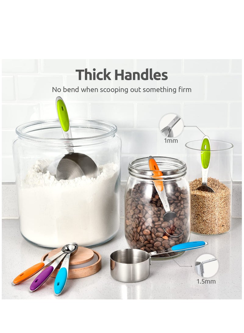 الفولاذ المقاوم للصدأ 10 قطعة قياس الكؤوس والملاعق للطهي والخبز - Image 5