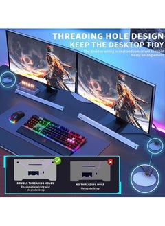 AIWANTO K-Shaped Gaming Table Ergonomic Large Gaming Desk Computer Desk PC Gaming Workstation Home Office Desks Space-saving Easy to Assemble 140x60x75cm Black  - Image 2