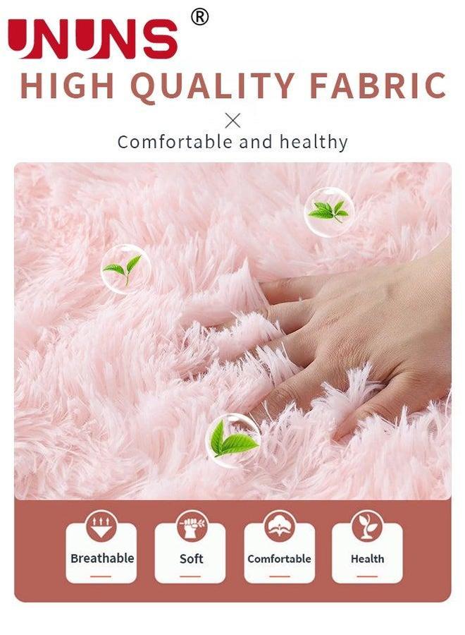 UNUNS Plush Rugs For Bedroom,120x120cm Round Area Comfortable Soft Home Decor,Plush Carpet Floor Cover Girly Boy Room Dormitory  - Image 4