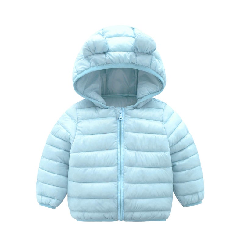 CECORC Winter Coats for Kids with Hoods Light Puffer Jacket for Girls Boys Baby Infants Toddlers 2TLightblue