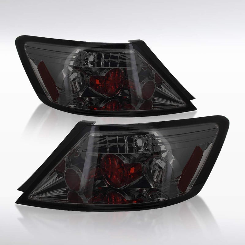 Autozensation Compatible with 20062011 Honda Civic Coupe 2 Door Left Right Pair Assembly JDM Smoke Tail lights
