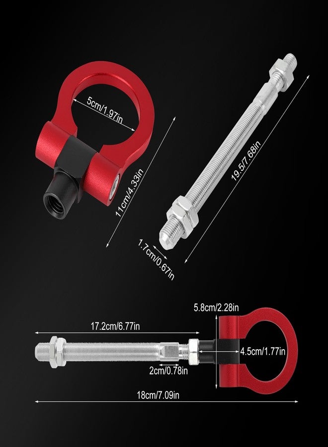 Tbest Tow Hook Ring,T6061 Billet Aluminum Heavy Duty Tow Hook Folding Strap Racing IS2303 Fit for BRZ/Impreza/WRX/STi(Red) - Image 2