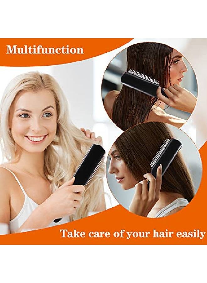 Patelai - 11 Piece Detangling Brush Set Includes 9Row Cushion Nylon Bristle Styling Brush Satin Bonnet Sleep Cap Double Sided Edge Brush Large Hair Detangling Comb Rat Tail Comb And Alligator Hair Clip - Image 1