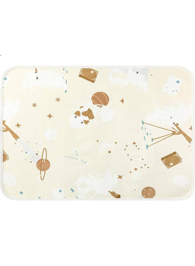 Yeehoo Baby Waterproof Washable Urine Pad Breathable Quick Absorb Newborn Diaper Mat Space Exploration 70Cm*90Cm - Image 3