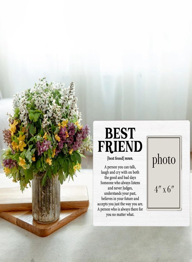 Zauly Best Friend Wood Picture Frame, Friendship Gifts for Women Men Friends, Best Friend Definition Picture Frames, 4 x 6 Inch Photo - Image 5