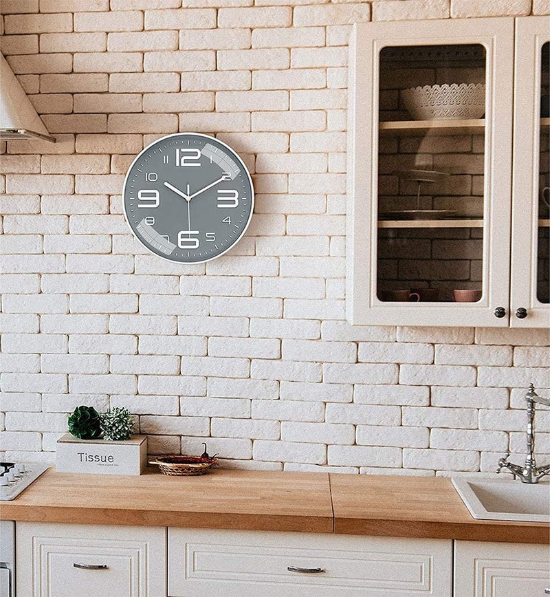 Rylan Wall Clock 12" Silent Quartz Decorative Latest Wall Clock Non-Ticking Classic Clock Battery Operated Round Easy to Read for Room/Home/Kitchen/Bedroom/Office/School - Image 4