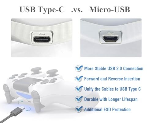 ElecGear 2X USB C Charging Port PCB for 1st Gen PS4 Controller Upgrade DS4 from MicroUSB Input Port to USB TypeC Connector Adaptor Replacement for JDS001 JDS011 JDS030 Flex Cable Repair Tool - Image 3