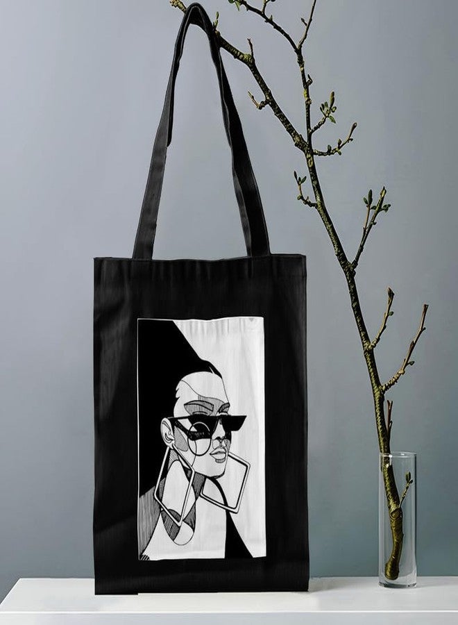 PrintingZone Canvas Tote Bag for Women with Zip and Inner Pocket for Shopping, Office, Travel and Daily Use(BTB-75)(BTB-75) - Image 2