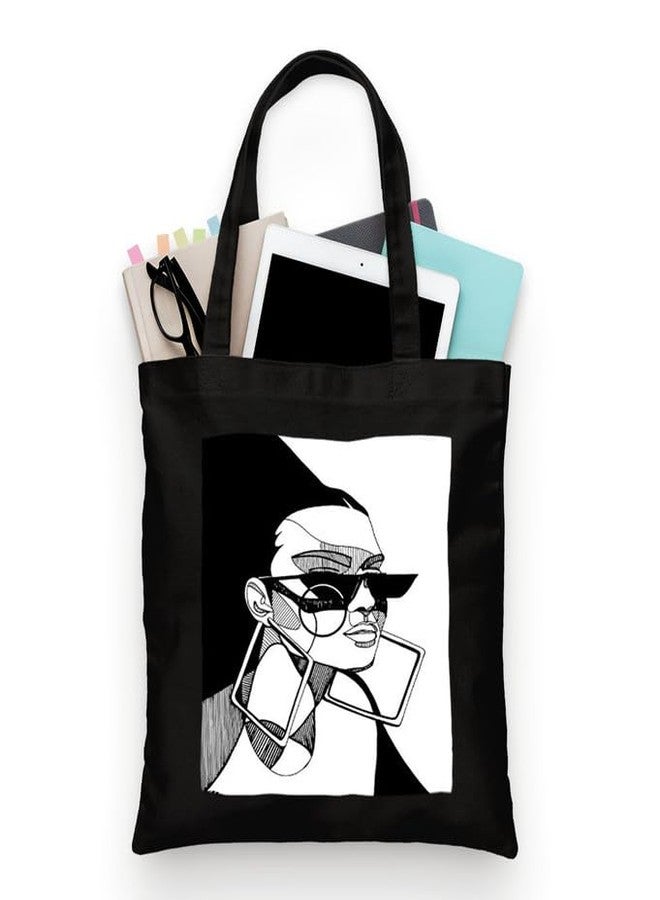 PrintingZone Canvas Tote Bag for Women with Zip and Inner Pocket for Shopping, Office, Travel and Daily Use(BTB-75)(BTB-75) - Image 1