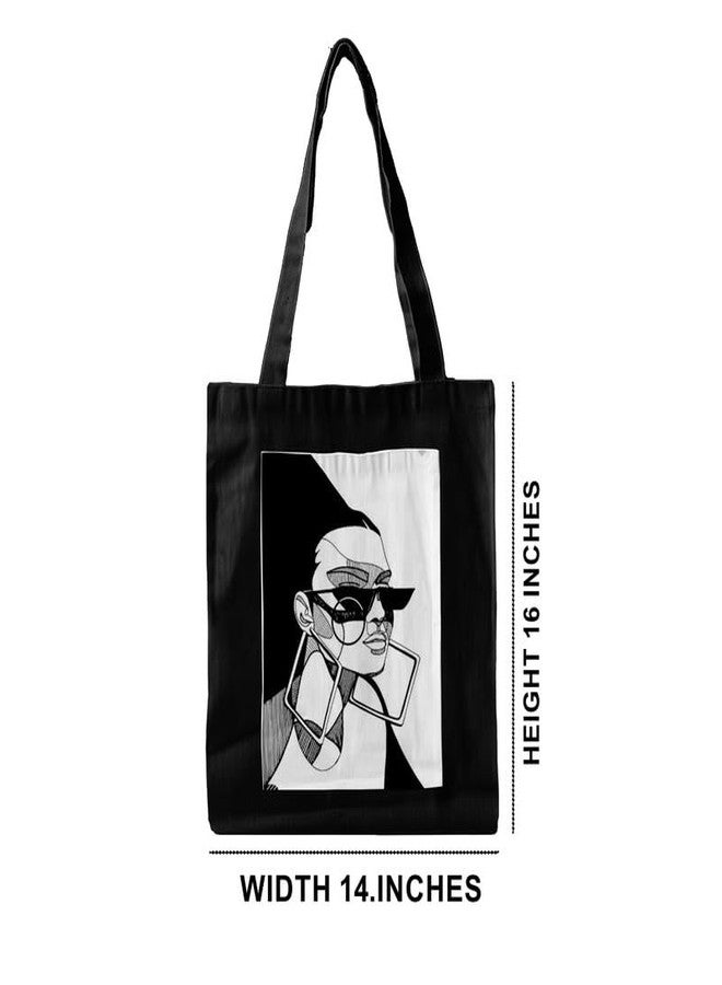 PrintingZone Canvas Tote Bag for Women with Zip and Inner Pocket for Shopping, Office, Travel and Daily Use(BTB-75)(BTB-75) - Image 5