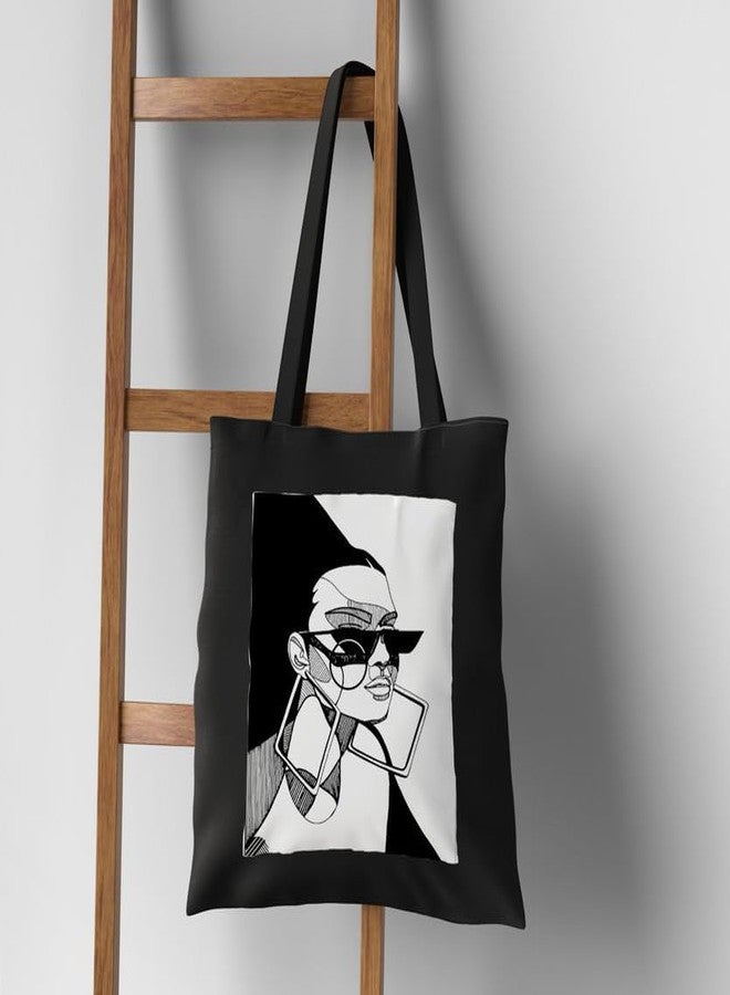 PrintingZone Canvas Tote Bag for Women with Zip and Inner Pocket for Shopping, Office, Travel and Daily Use(BTB-75)(BTB-75) - Image 4