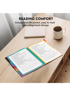 erorex Expanding File Folder A4 Letter Size Holds 240 Sheets Plastic Rainbow Lined Accordian File Organizer With 24 Pockets Colored Filing Folder Suitable For School Office And Travel  - Image 5
