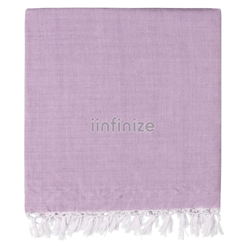 iinfinize Purple & Grey All Season Comfortable Bhagalpuri Cotton Chadar Traditional Balnket Set of 2 Throw Bedding Quilt Comforter Blanket Duvet Dohar Topsheet - Image 4