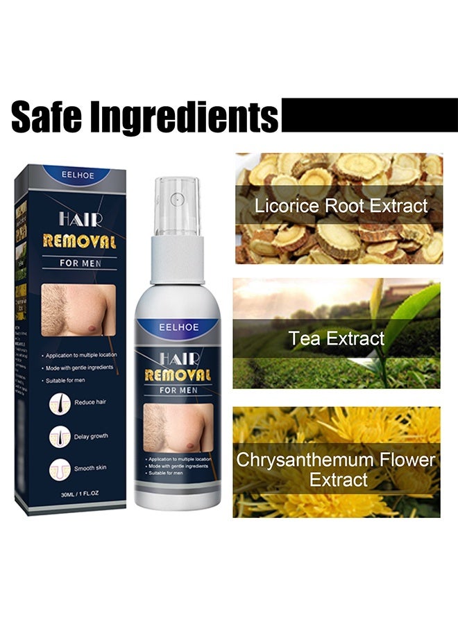 إيلهو إزالة الشعر للرجال، بخاخ لإزالة الشعر بدون ألم للابط، مزيل شعر لطيف، بخاخ تجديد سريع لإزالة الشعر، بخاخ لإزالة الشعر بمكونات طبيعية للرجال - Image 5
