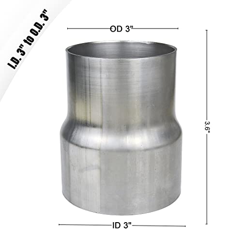 Elifecenter Universal 3 Inch Exhaust Adapter Stainless Steel Exhaust Coupler(3" ID to 3" OD), Pipe Connector Whole Length 3.6 Inch - Image 3