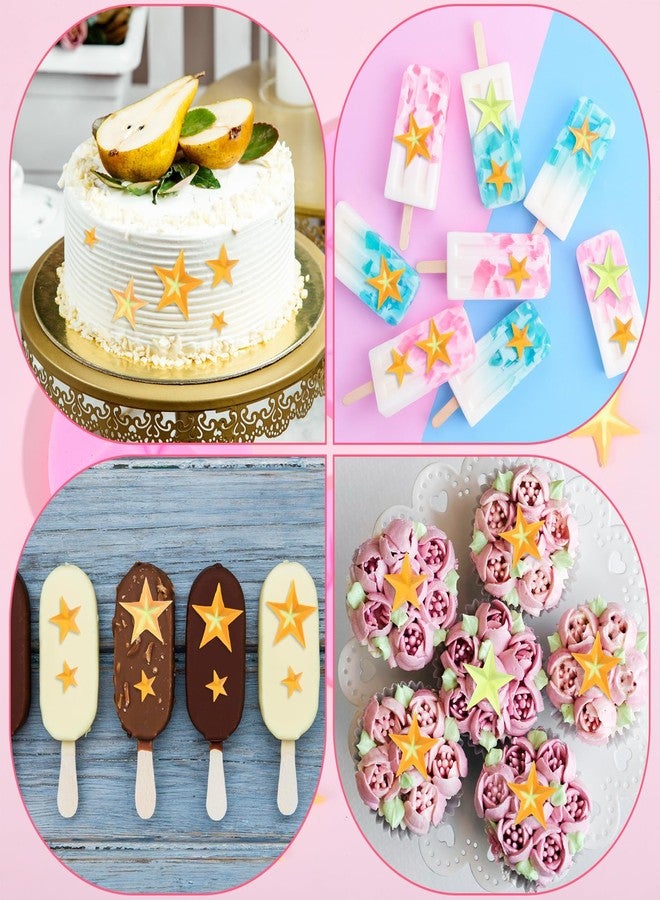 Exircy 3 PCS Star Fondant Silicone Molds, 3D Five-Pointed Star Chocolate Mold Pink Silicone Chocolate Candy Mould Cake Decorating Baking Molds for Candy Cookie Clay Resin Cupcake Topper DIY Crafts - Image 5