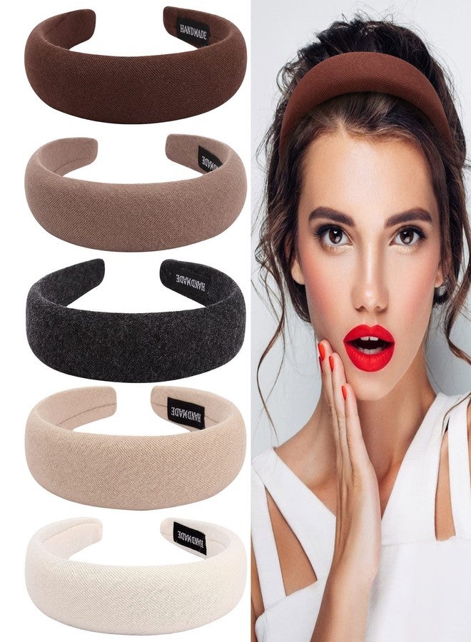 Ondder Assorted Padded Headbands for Women and Girls - Fashion Solid Color Wide Turban Hair Accessories, Diademas Para Mujer De Moda - Image 1