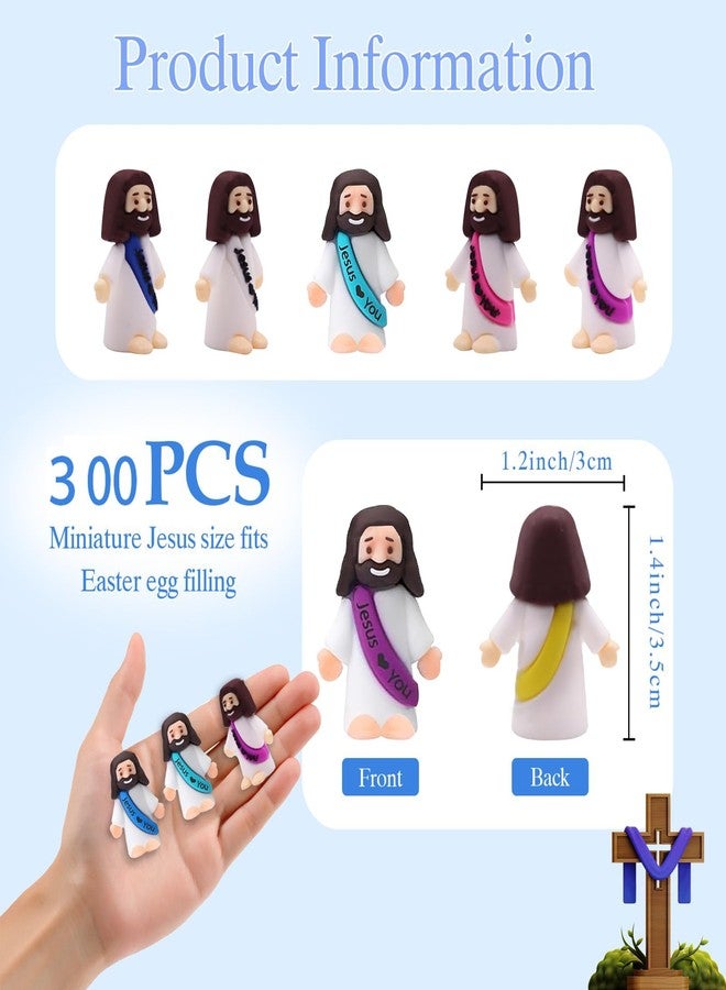 IEUHDKWL 300pcs Mini Jesus Figurines in Bulk Tiny Jesus Figures Hide and Seek Religious Party Favors Sunday School Baptism Gifts - Image 2