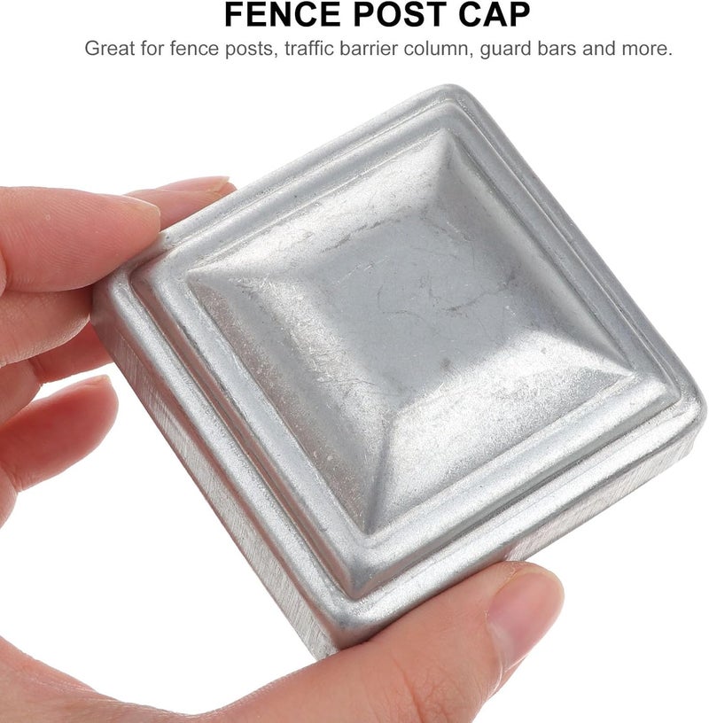 10pcs 60mm Galvanized Metal Fence Post Caps Square Railings Post Covers Outdoor Decking Fence Accessories - Image 4
