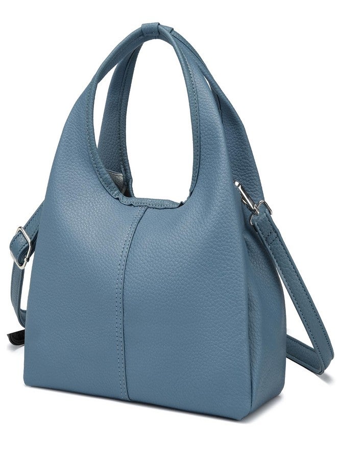 MYHOZEE Women's Purses and Handbags - Designer Crossbody Bags for Women Leather Satchel Top Handle Purse Blue - Image 1
