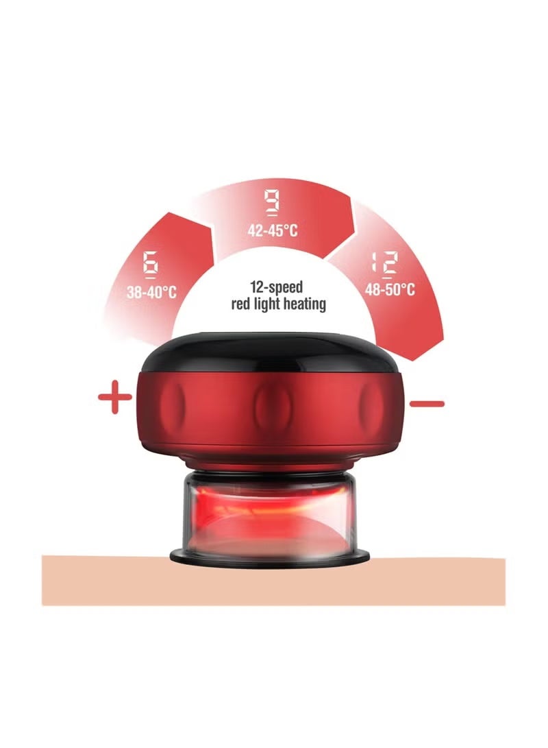 Electric Cupping Massager, Electronic Cupping Therapy Set, 3 In 1 Cupping Set, Cellulite Massager, 12-gear Red Light Heating, for Cupping, Scraping and Massage - Image 4