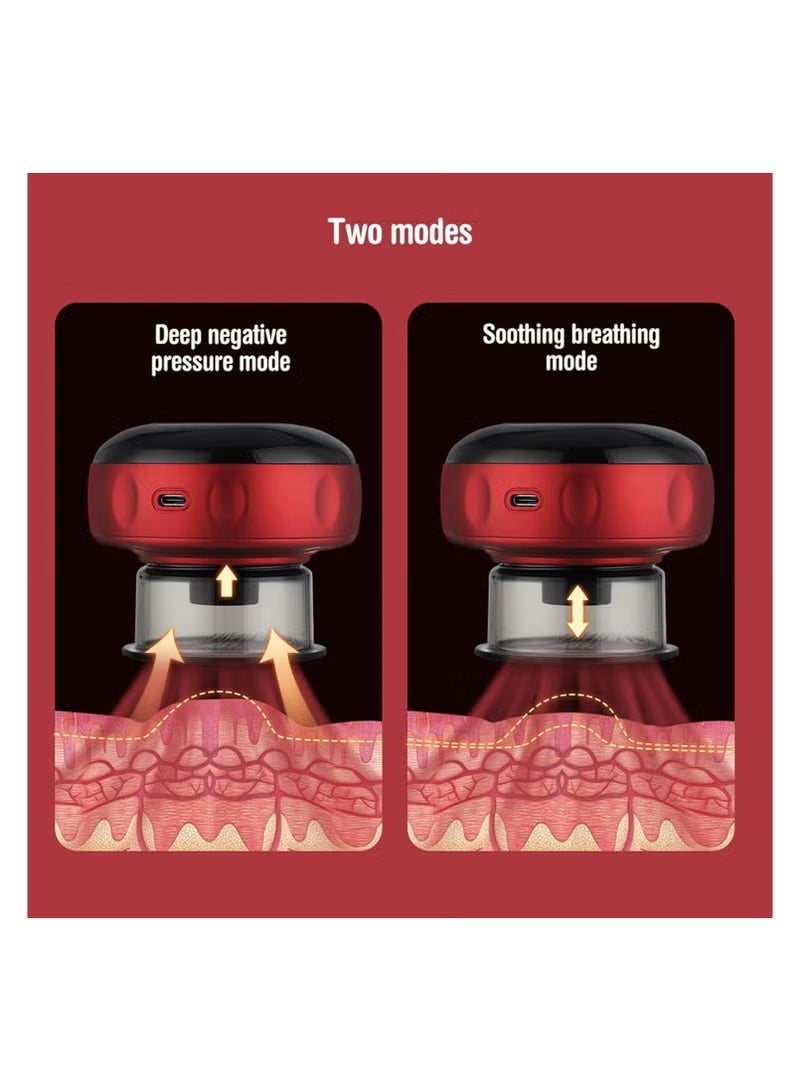 Electric Cupping Massager, Electronic Cupping Therapy Set, 3 In 1 Cupping Set, Cellulite Massager, 12-gear Red Light Heating, for Cupping, Scraping and Massage - Image 5