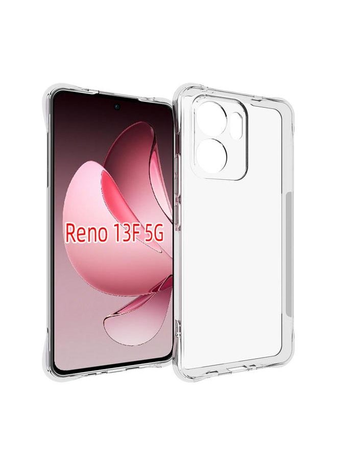 Zaboon For OPPO Reno13 F 5G Shockproof Non-slip Thickening TPU Phone Case(Transparent) 