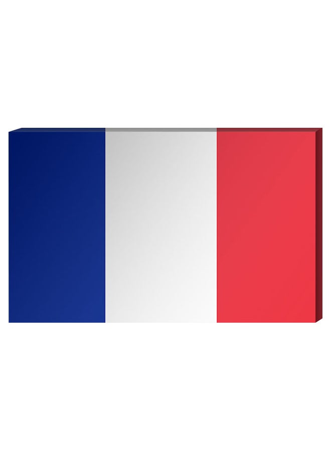 RYN لوحة ديكور جدارية علم فرنسا بإطار داخلي أزرق/أبيض/أحمر 40 × 60 سنتيمتر - Image 2