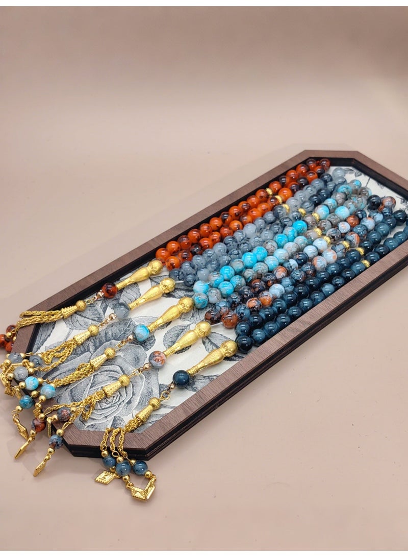 عام 5 قطع خرزات صلاة من الحجر الاصطناعي/التسبيح/10 مم - Image 3