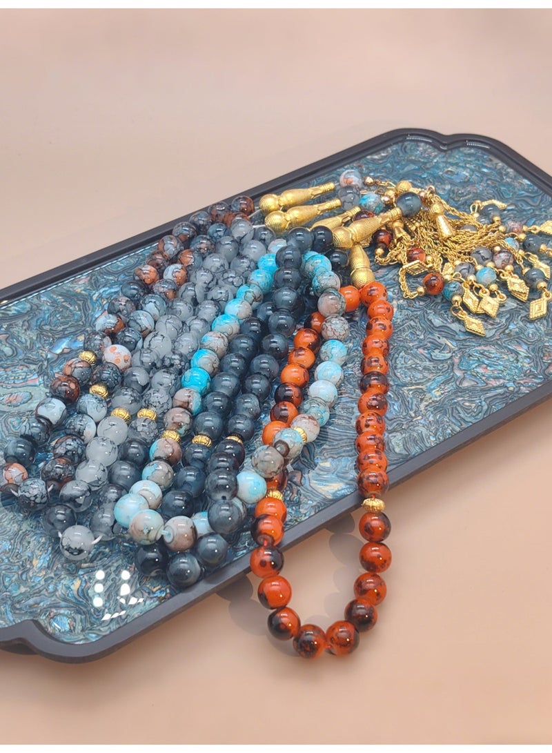 عام 5 قطع خرزات صلاة من الحجر الاصطناعي/التسبيح/10 مم - Image 5