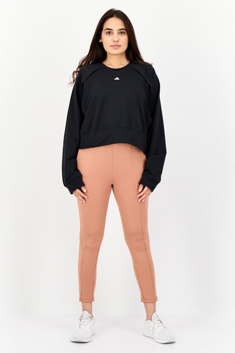 Adidas Women Sportswear Fit Long Sleeves Training Sweatshirt, Black - Image 3