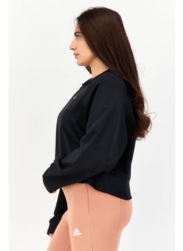 Adidas Women Sportswear Fit Long Sleeves Training Sweatshirt, Black  - Image 4