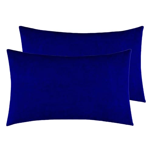 Mattress Protector Ultra Soft Terry Waterproof Pillow Protector - Zippered Closure | Protects Against Dust Mites, Bed Bugs, Oil & Water Spills, Standard Size ( 18x28 Inch - Royal Blue ) - Pack of 2 - Image 1