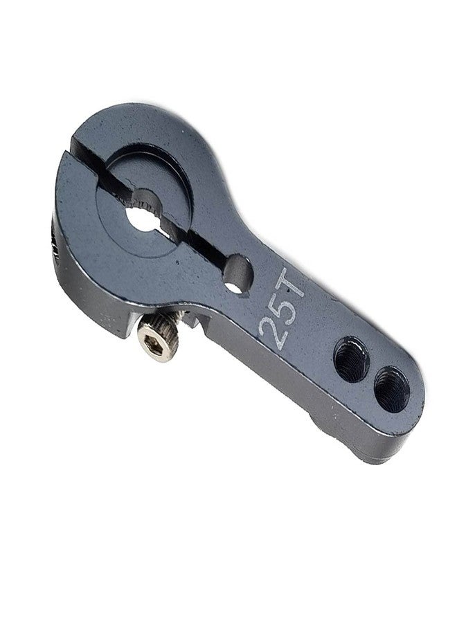 FainWan 5PCS 25T Aluminum Servo Horns M3 Threads Metal Steering Arm for RC Car Truck Buggy Airplane,Gray - Image 4