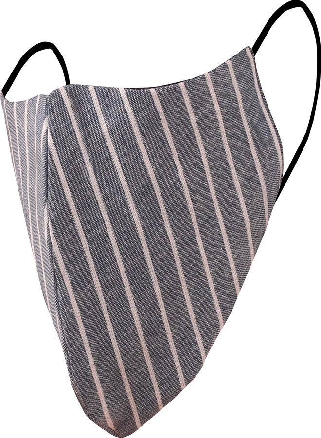 Touchstone Checked Cotton Face Masks Reusable Washable Handcrafted Double Layer for women, men. (Pack of 3). Blue - Image 3